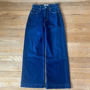 PAIGE wide leg dark denim. Soft and draping fabric